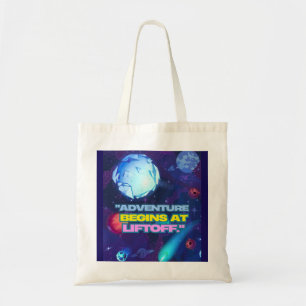 Tote Bag L'aventure commence au gobelet isolé au décollage