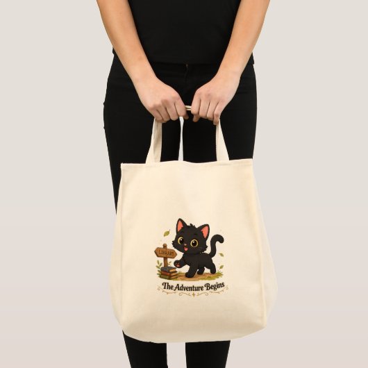 Tote Bag L'aventure commence - Ziggy heureux  (Devant (produit))