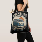Tote Bag L'Aventure est là-bas – Graphisme de fourgonnette (De près)