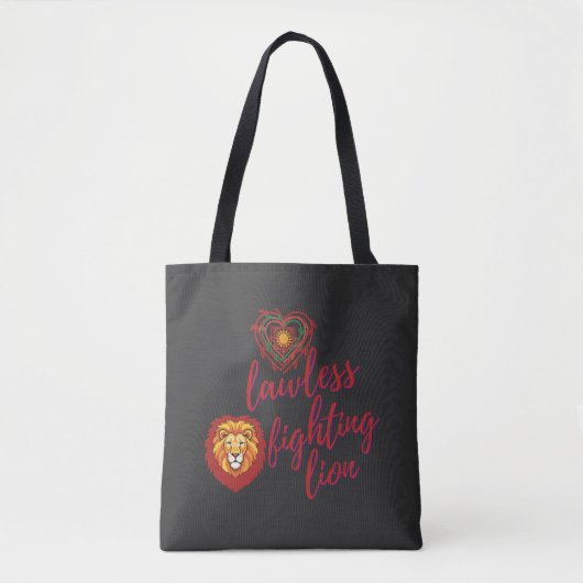 Tote Bag Lawless fighting lion (Devant)