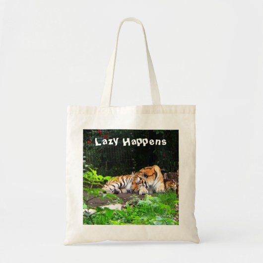 Tote Bag Lazy arrive le tigre de Sibérie (Devant)