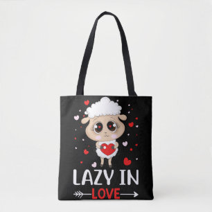 Tote Bag Lazy in Love Sheep pour célibataires de la Saint-V