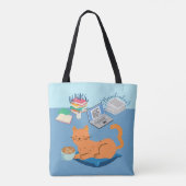 Tote Bag Lazy Orange Cat (Dos)