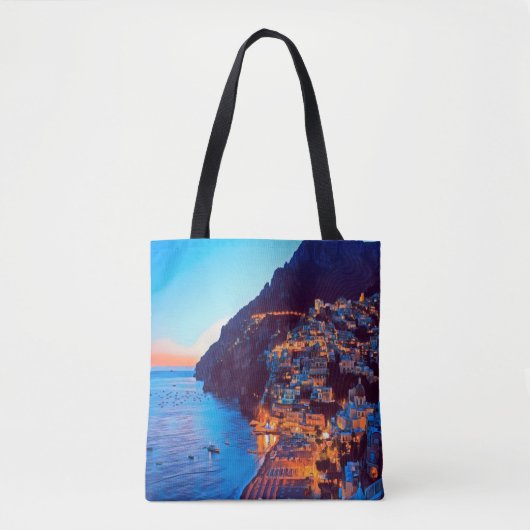 Tote Bag ldp POSITANO Côte Amalfi - coucher de soleil pris (Devant)