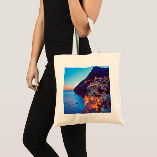Tote Bag ldp POSITANO Côte Amalfi - coucher de soleil pris (Devant (produit))
