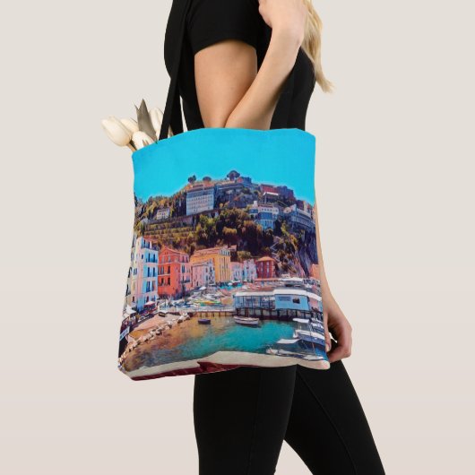 Tote Bag ldp SORRENTO - panorama - plage - (De près)