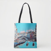 Tote Bag ldp VENICE - gondolas - rialto - (Devant)