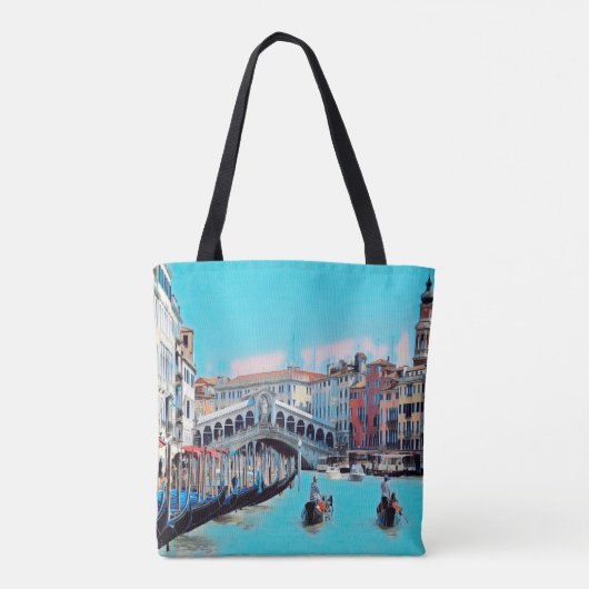 Tote Bag ldp VENICE - gondolas - rialto - (Dos)