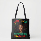 Tote Bag Le 11° juin évoque mon ancêtre Liberté Africain (Devant)