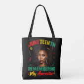 Tote Bag Le 11° juin évoque mon ancêtre Liberté Africain (Dos)