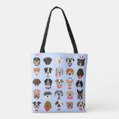 Tote Bag Le 4 Juillet Dog Visages (Dos)