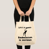 Tote Bag Le badminton est sérieux (Devant (produit))