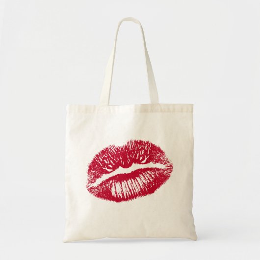 Tote Bag Le Baiser, Lèvres Rouges (Devant)