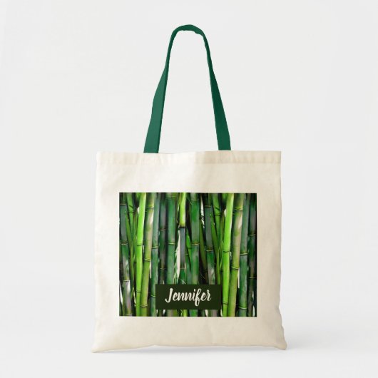 Tote Bag Le Bambou vert Stalks Photographie de la nature (Devant)