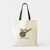 Tote Bag Le Banjo Me Rend Heureux (Dos)