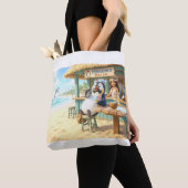 Tote Bag Le bar de plage du pingouin (De près)