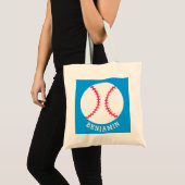Tote Bag Le base-ball personnalisé d'enfants folâtre le (Devant (produit))