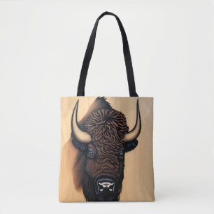 Tote Bag Le Bison Majestueux - Un Symbole De Pouvoir Et De 