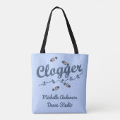 Tote Bag Le bleu | de danseur de Clogger ajoutent le nom (Dos)