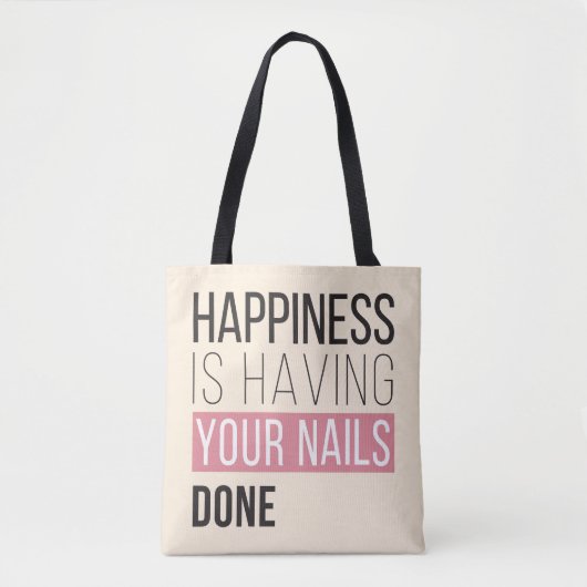 Tote Bag Le bonheur a vos clous faits (Devant)