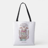 Tote Bag Le bonheur c'est le café et les livres (Dos)