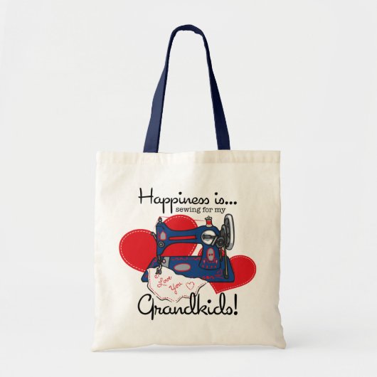 Tote Bag Le bonheur coud (Devant)