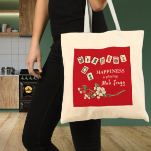 Tote Bag Le bonheur est de jouer Mah Jongg avec/ les filles