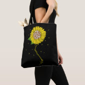Tote Bag Le bonheur est d'être enseignant Floral Mimi Mère (De près)