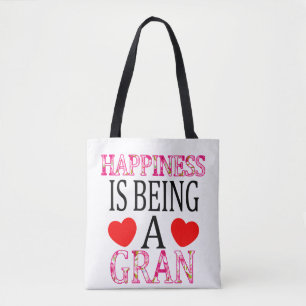 Tote Bag Le bonheur est d'être un grand Floral Mimi fête de