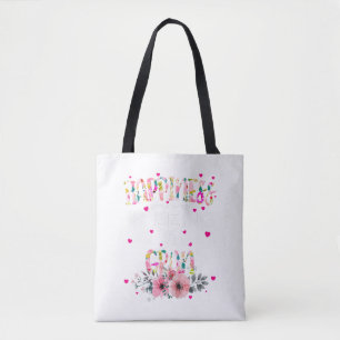 Tote Bag Le bonheur est d'être un grand Floral Mimi fête de