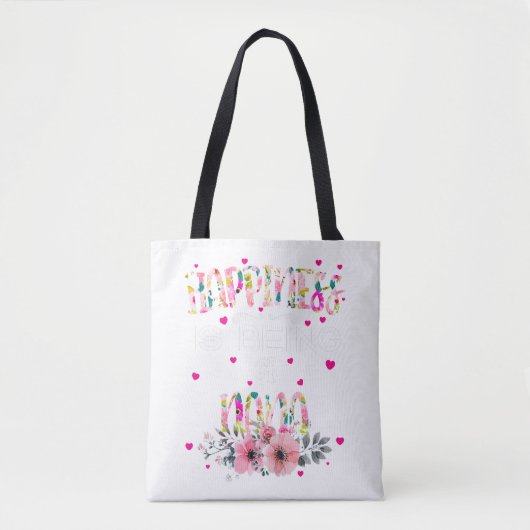 Tote Bag Le bonheur est d'être une fête des mères Nana Flor (Devant)