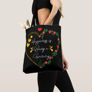 Tote Bag Le bonheur est être une fête des mamans Grammy amu