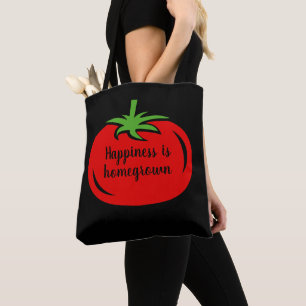 Tote Bag Le bonheur est l'épaule de tomate rouge cultivée a