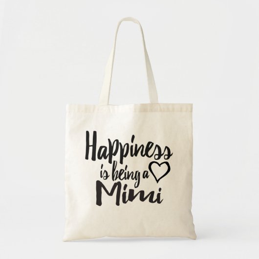 Tote Bag Le bonheur est un coeur Mimi (Devant)