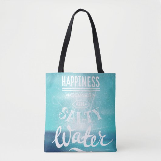 Tote Bag Le bonheur vient dans l'eau salée (Devant)