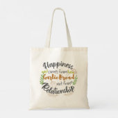 Tote Bag Le bonheur vient de l'ail Pain pas Relation (Dos)