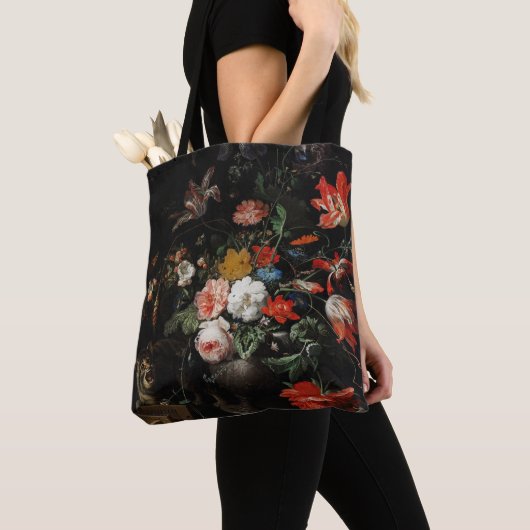 Tote Bag Le bouquet renversé par Abraham Mignon (De près)