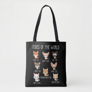 Tote Bag Le cadeau Foxes Of The World pour Fox Lover