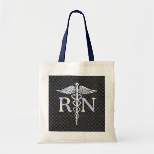 Tote Bag Le caducée de RN d'infirmier autorisé serpente l