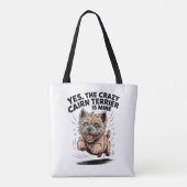 Tote Bag Le Cairn Terrier fou est à moi (Dos)