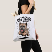 Tote Bag Le Cairn Terrier fou est à moi (De près)