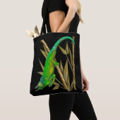 Tote Bag Le caméléon de Jackson traînant dans le bambou (De près)