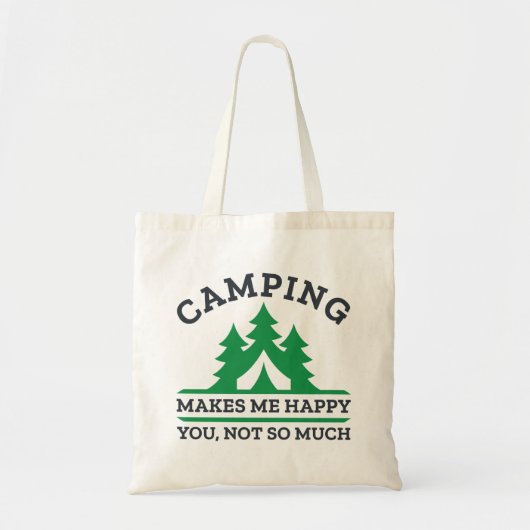 Tote Bag Le Camping Me Rend Heureux (Devant)