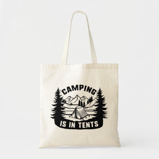 Tote Bag Le Camping Se Fait Dans Des Tentes (Devant)