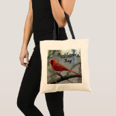 Tote Bag Le cardinal masculin "de l'amant d'oiseau" (Devant (produit))