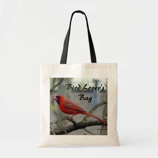 Tote Bag Le cardinal masculin "de l'amant d'oiseau" (Devant)