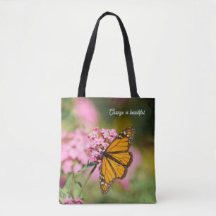 Tote Bag Le changement est beau Papillon Monarque Inspirati