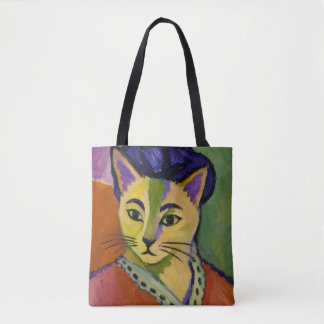 Tote Bag Le chat à rayure verte – Inspiré du Fauvisme de Ma