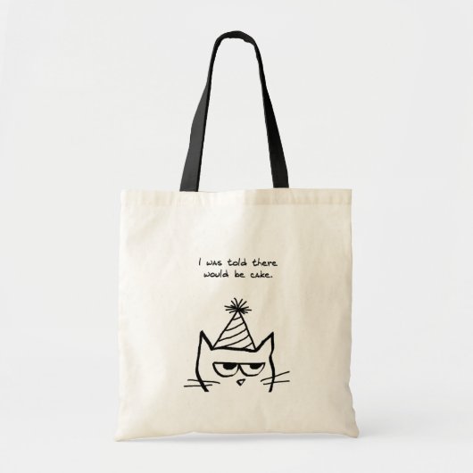 Tote Bag Le chat déteste des anniversaires - chat drôle (Devant)