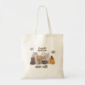 Tote Bag Le chat drôle Doodle| chaque vie devrait avoir (Devant)